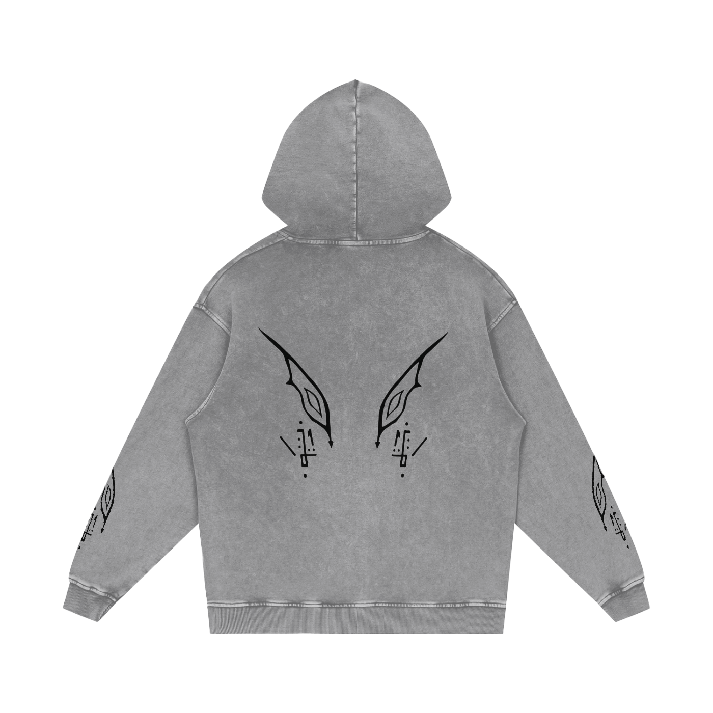 Snow Washed Loose Cotton Hoodie